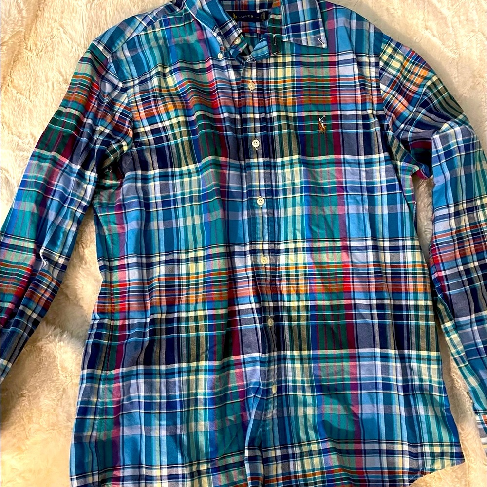 Ralph Lauren stripped button down men’s Oxford shirt